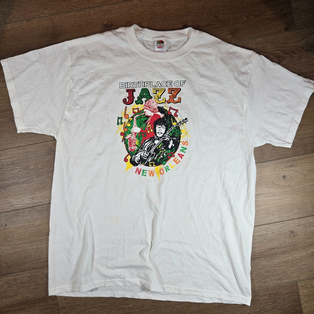 Vintage New Orleans Jazz T-Shirt Men’s XL Birthplace of Jazz FOTL Tag Music Tee